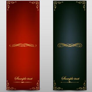 blank banner ornate decor vector