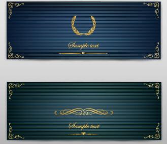 blank banner ornate decor vector