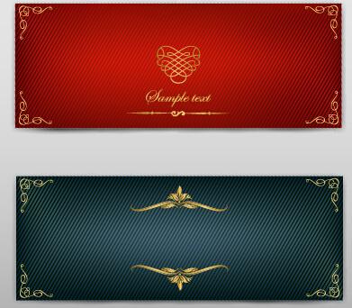 blank banner ornate decor vector