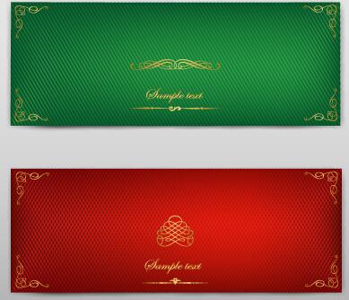 blank banner ornate decor vector