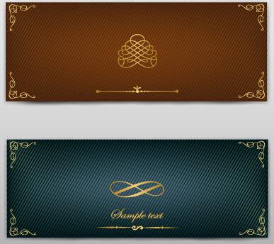 blank banner ornate decor vector