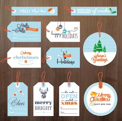 2015 xmas and new year tags vector graphics