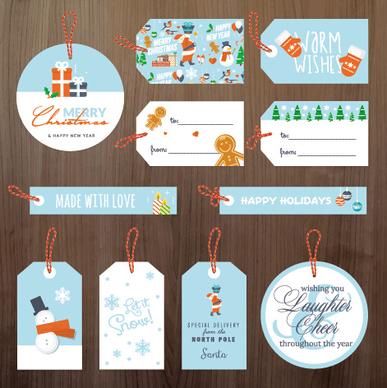 2015 xmas and new year tags vector graphics