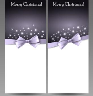 gorgeous15 christmas cards with bow vector set