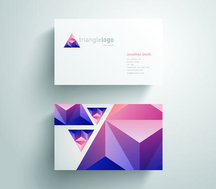 geometric triangle business cards copy space vector