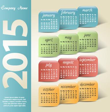 vintage company15 calendar creative vector