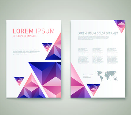 cover brochure geometric triangle copy space vector