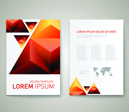 cover brochure geometric triangle copy space vector