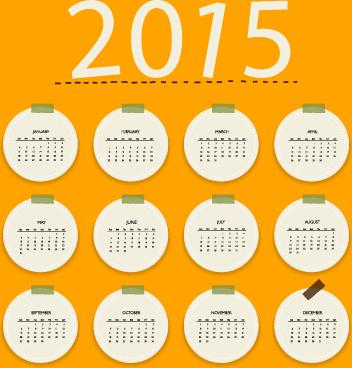 yellowness style calendar15 vector