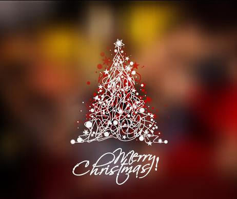 creative christmas tree blurs background graphics vector