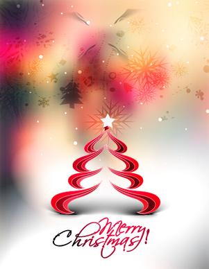 creative christmas tree blurs background graphics vector