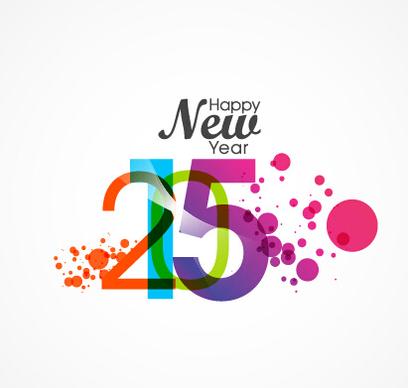 watercolor15 happy new year vector