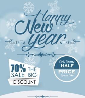 2015 christmas discount big sale poster vectors