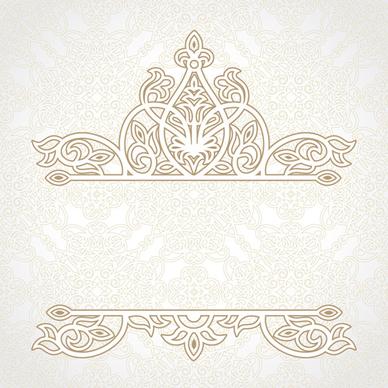 ornate oriental floral pattern vector background