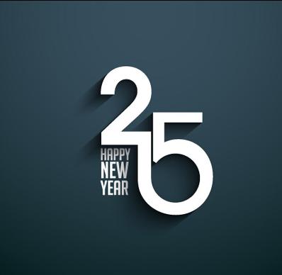 2015 happy new year dark background vector