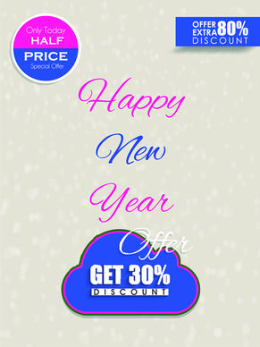 2015 christmas discount big sale poster vectors