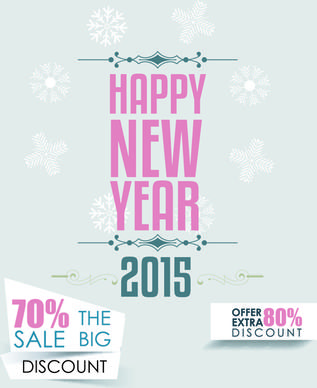 2015 christmas discount big sale poster vectors