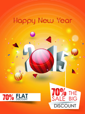 2015 christmas discount big sale poster vectors