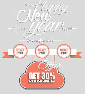 2015 christmas discount big sale poster vectors