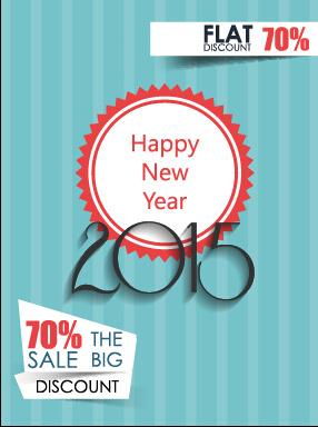 2015 christmas discount big sale poster vectors