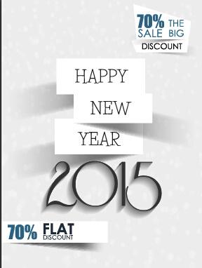 2015 christmas discount big sale poster vectors