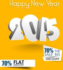 2015 christmas discount big sale poster vectors