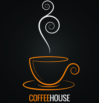 vector coffee menu logo design