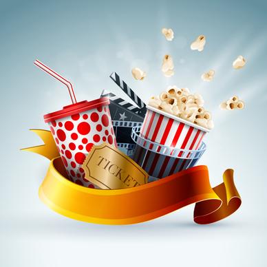 creative cinema elements backgrounds vector