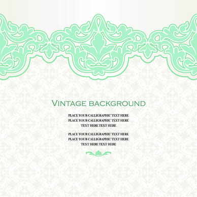 vintage background ornate floral vector