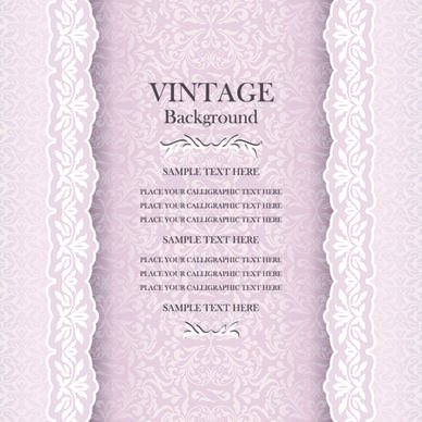 vintage background ornate floral vector