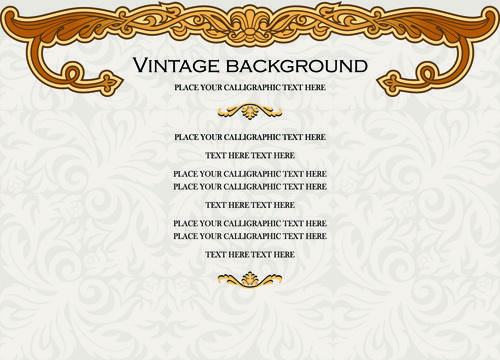 vintage background ornate floral vector