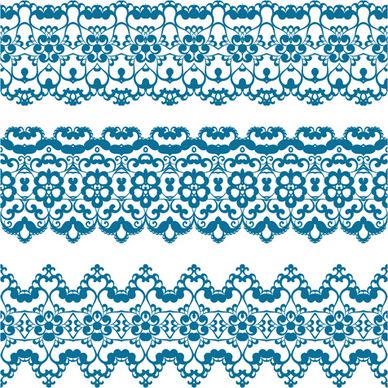 decorative pattern retro seamless borders vector set