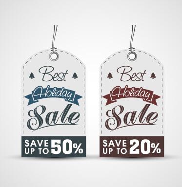 2015 christmas cardboard discount tags vector