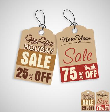 2015 christmas cardboard discount tags vector