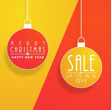 christmas ball discount vector background art