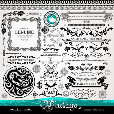 decorative vintage border and frame vector