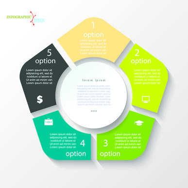 geometric shapes business infographics vector