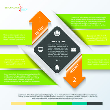 geometric shapes business infographics vector