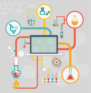 medical instrument infographics vector design