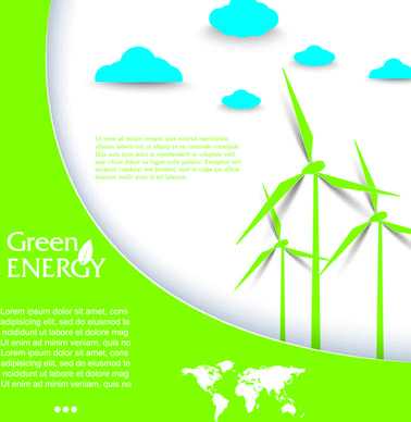 green energy business template vector