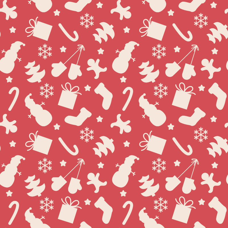 pattern christmas elements seamless vector set