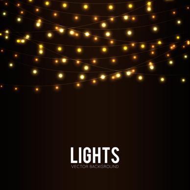 festival hanging lights vector background art