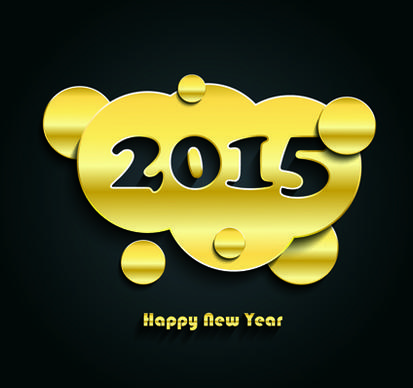 golden creative15 new year vector