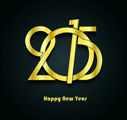 golden creative15 new year vector