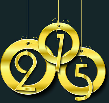 golden creative15 new year vector