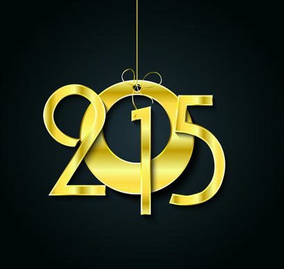 golden creative15 new year vector