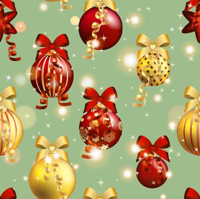 shiny christmas balls ornament seamless pattern vector