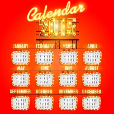 shiny lights calendar15 vector