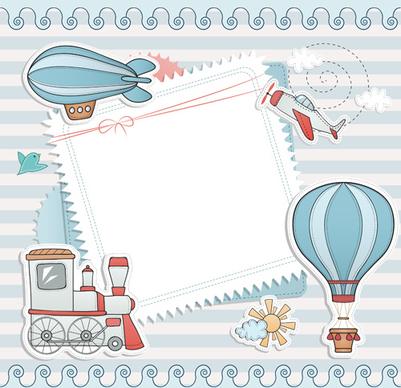 blank paper with baby card vector