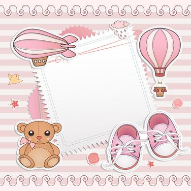 blank paper with baby card vector